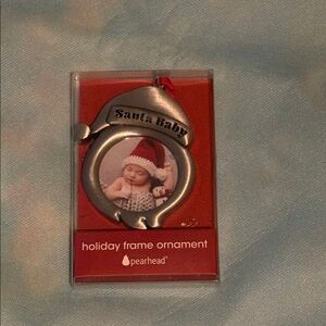 Pearhead Santa Baby Silver Ornament